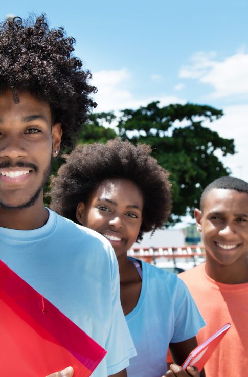 Group of students standing in line